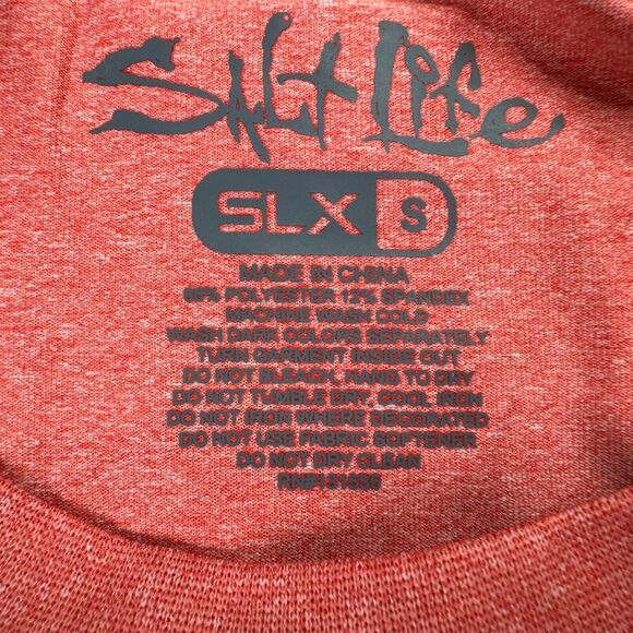 Salt Life Mens Deep Sea Cruising Performance Long Sleeve T-Shirt Coral Pink S - Picture 4 of 4